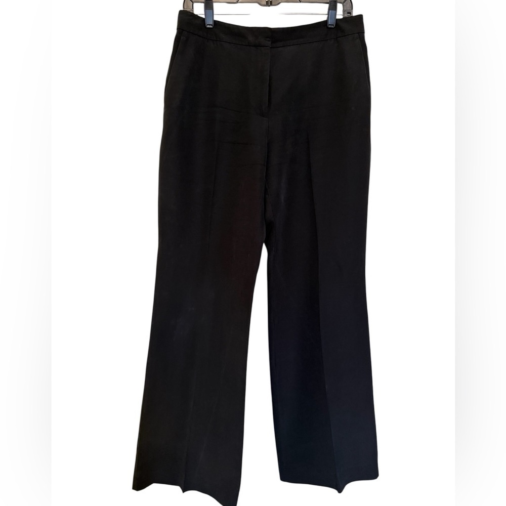 Lafayette 148 New York Black Wool Silk Tailored Pants – Size 8